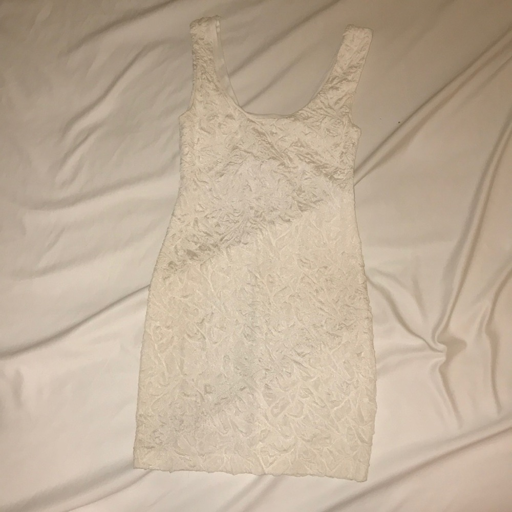 White mini cocktail dress